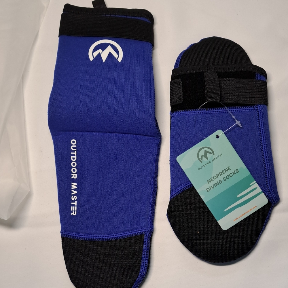 Blue and Black Athletic Socks with Performance Design